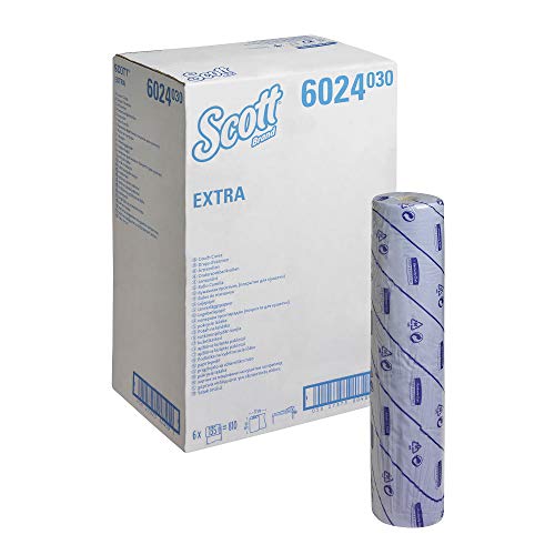 Scott Extra Ärzterollen (59 B) 6024 – 6 Rollen mit je 135 blauen, 2-lagigen Liegenabdeckungen von Scott