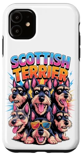 90s Vintage Scottish Terrier Scottie Terriers Hülle für iPhone 11 von Scottish Terrier Dog Lover Gifts