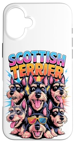 90s Vintage Scottish Terrier Scottie Terriers Hülle für iPhone 16 Plus von Scottish Terrier Dog Lover Gifts