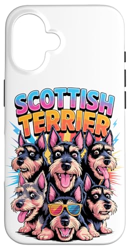 90s Vintage Scottish Terrier Scottie Terriers Hülle für iPhone 16 von Scottish Terrier Dog Lover Gifts