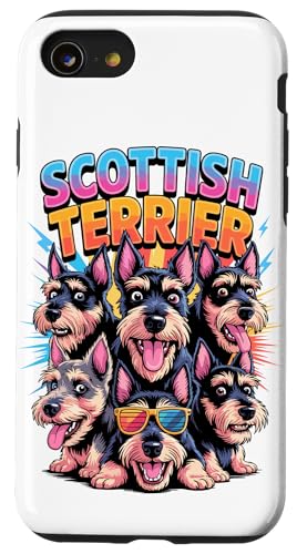 90s Vintage Scottish Terrier Scottie Terriers Hülle für iPhone SE (2020) / 7 / 8 von Scottish Terrier Dog Lover Gifts