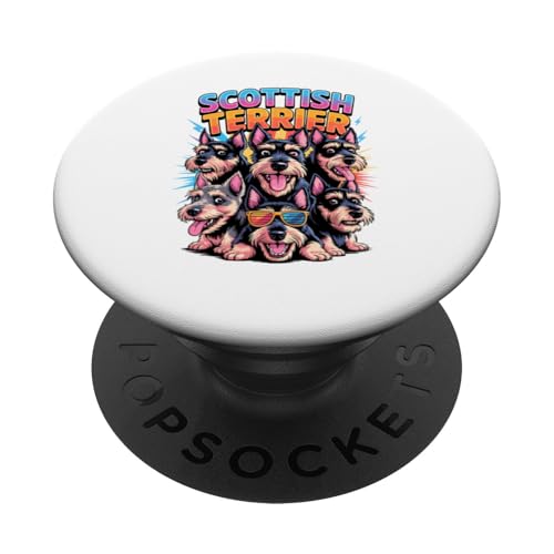 90s Vintage Scottish Terrier Scottie Terriers PopSockets Klebender PopGrip 90s Vintage Scottish Terrier Scottie Terriers PopSockets Klebender PopGrip von Scottish Terrier Dog Lover Gifts