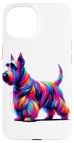 Paint Art Scottish Terrier Scottie Terriers Hülle für iPhone 15 von Scottish Terrier Dog Lover Gifts