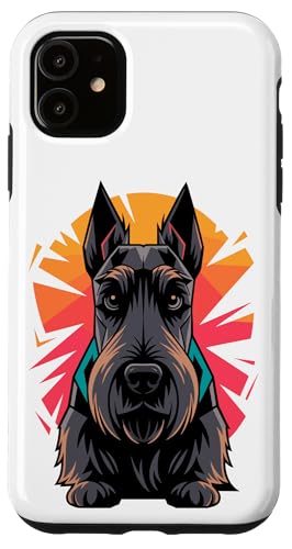 Polygonal Abstract Art Scottish Terrier Scottie Terriers Hülle für iPhone 11 von Scottish Terrier Dog Lover Gifts