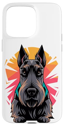 Polygonal Abstract Art Scottish Terrier Scottie Terriers Hülle für iPhone 15 Pro Max von Scottish Terrier Dog Lover Gifts