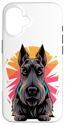 Polygonal Abstract Art Scottish Terrier Scottie Terriers Hülle für iPhone 16 von Scottish Terrier Dog Lover Gifts