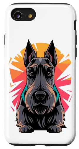 Polygonal Abstract Art Scottish Terrier Scottie Terriers Hülle für iPhone SE (2020) / 7 / 8 von Scottish Terrier Dog Lover Gifts