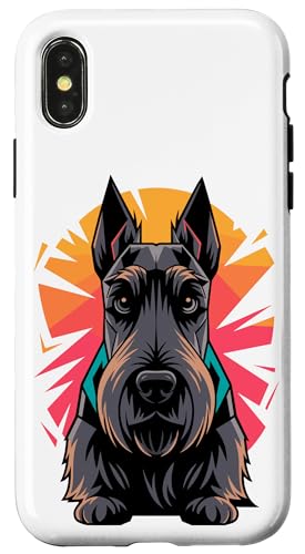 Polygonal Abstract Art Scottish Terrier Scottie Terriers Hülle für iPhone X/XS von Scottish Terrier Dog Lover Gifts