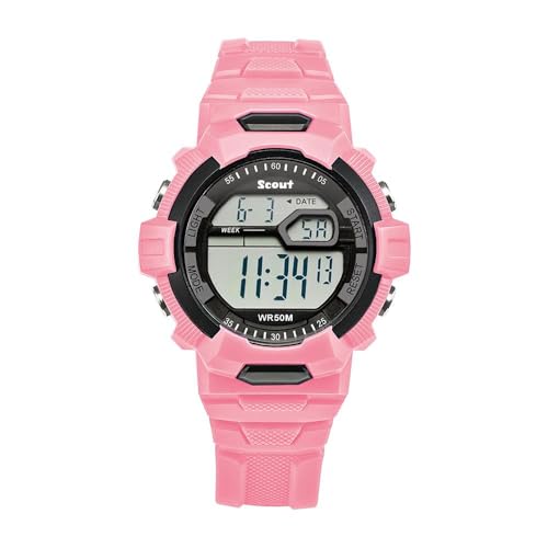 SCOUT Mädchen Digital Quarz Uhr mit Kunststoff Armband 280308006 von Scout