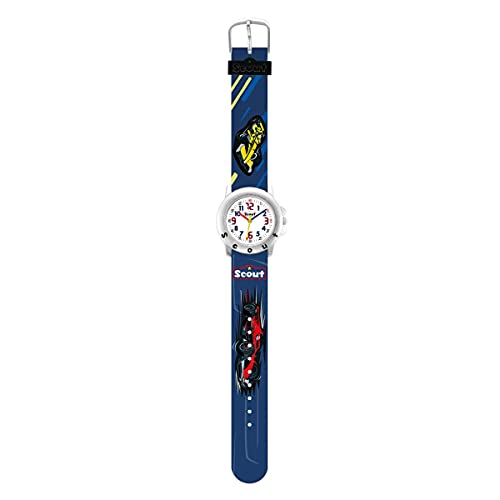 Scout Jungen Analog Quarz Uhr mit Kunststoff Armband 280393032, Blau von Scout