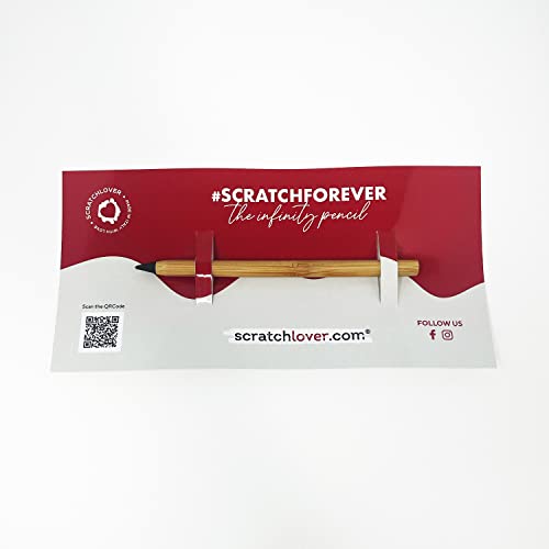 The New Infinity Pencil – Bleistift mit unendlicher Spitze, bis zu 20 km Schreiben als 200 klassische Bleistifte, Geschenkidee, Design-Gadget (Bambus) von Scratch Lover
