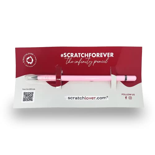 The Infinity Pencil – Bleistift mit ewiger Spitze bis 20.000 m Schreiben – zum Schreiben und Zeichnen, 200 normale HB-Bleistifte (Rosa) von Scratch Lover