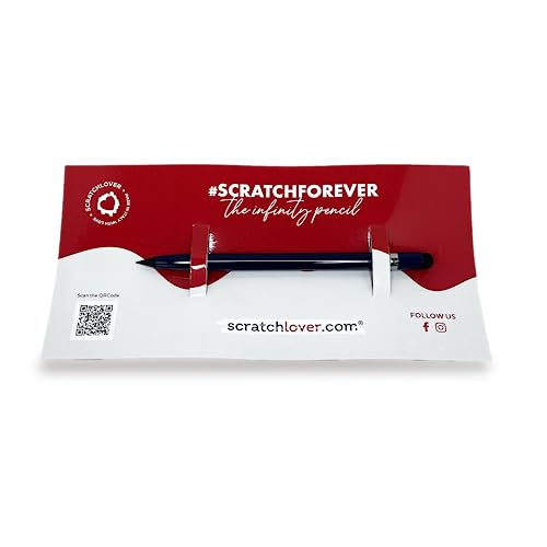 The New Infinity Pencil mit Touchscreen und verstecktem Radiergummi - Bleistift mit ewiger Spitze, bis zu 20 km Schreibdauer als 200 klassische Bleistifte, Geschenkidee, Design-Gadget (blau) von Scratch Lover