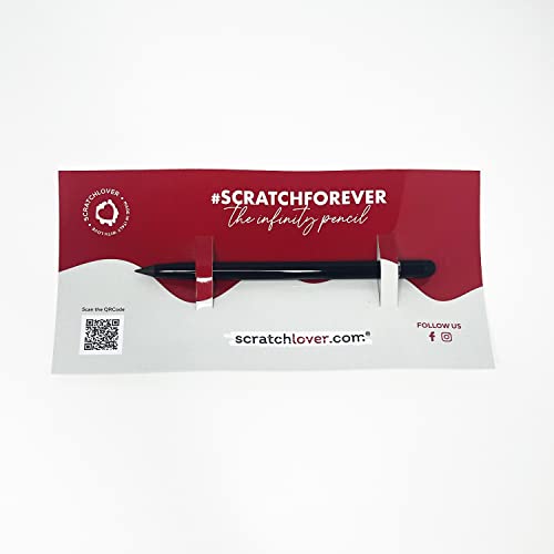 The New Infinity Pencil mit Touchscreen und verstecktem Radiergummi - Bleistift mit unendlicher Spitze, bis zu 20 km Schreiben als 200 klassische Bleistifte, Geschenkidee, Design-Gadget (schwarz) von Scratch Lover