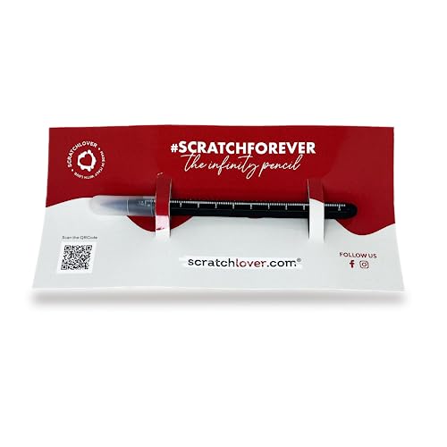 The New Infinity Pencil mit Touchscreen und Lineal - Bleistift mit unendlicher Spitze, bis zu 20 km Schreiben als 200 klassische Bleistifte, Geschenkidee, Design-Gadget (schwarz) von Scratch Lover