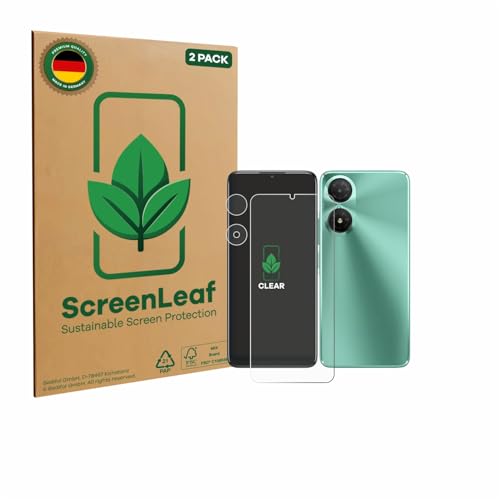 ScreenLeaf (2 Stück Schutzfolie für Alcatel 3 (2025) (Display+Kamera) [nachhaltiger Displayschutz, Folie, transparent, kratzfest] von ScreenLeaf