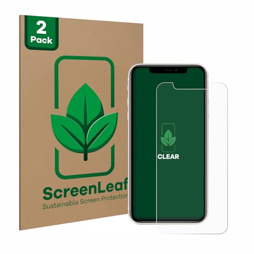 ScreenLeaf (2 Stück Schutzfolie für Apple iPhone 11 [nachhaltiger Displayschutz, Folie, transparent, kratzfest] von ScreenLeaf