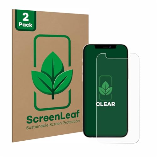ScreenLeaf (2 Stück Schutzfolie für Apple iPhone 12 mini [nachhaltiger Displayschutz, Folie, transparent, kratzfest] von ScreenLeaf