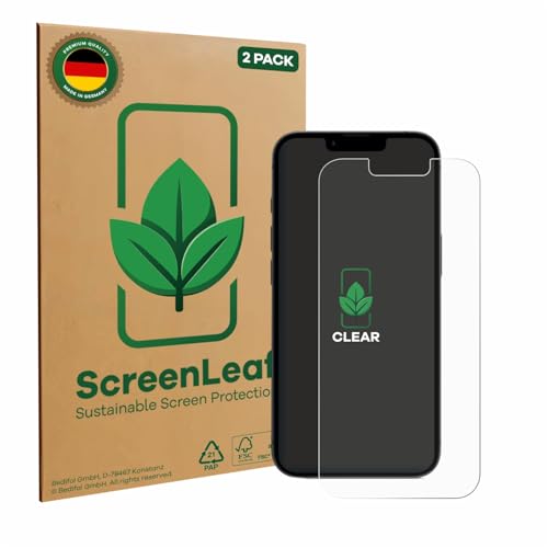 ScreenLeaf (2 Stück Schutzfolie für Apple iPhone 16e [nachhaltiger Displayschutz, Folie, transparent, kratzfest] von ScreenLeaf