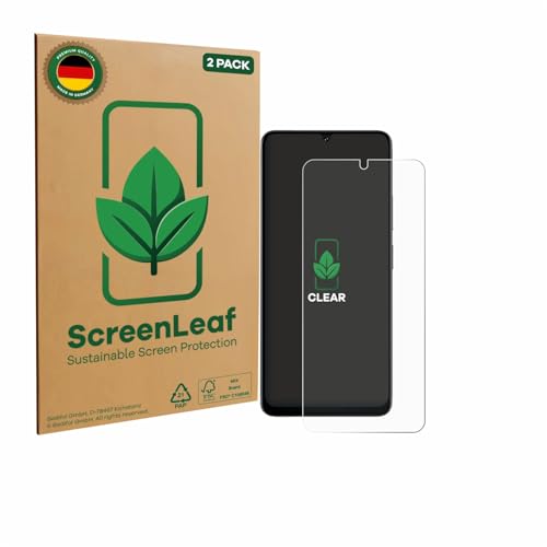 ScreenLeaf (2 Stück Schutzfolie für Doogee Note 59 Pro [nachhaltiger Displayschutz, Folie, transparent, kratzfest] von ScreenLeaf