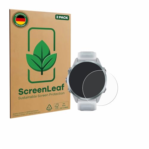 ScreenLeaf (2 Stück Schutzfolie für Garmin Forerunner 570 (42 mm) [nachhaltiger Displayschutz, Folie, transparent, kratzfest] von ScreenLeaf