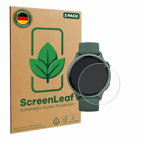 ScreenLeaf (2 Stück Schutzfolie für Garmin vivoactive 6 [nachhaltiger Displayschutz, Folie, transparent, kratzfest] von ScreenLeaf