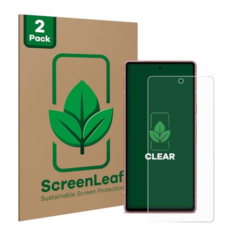 ScreenLeaf (2 Stück Schutzfolie für Google Pixel 7a [nachhaltiger Displayschutz, Folie, transparent, kratzfest] von ScreenLeaf