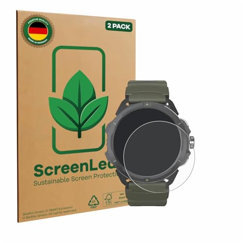 ScreenLeaf (2 Stück Schutzfolie für Hammer Watch 2 Military Edition [nachhaltiger Displayschutz, Folie, transparent, kratzfest] von ScreenLeaf