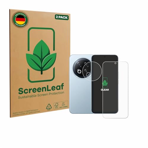 ScreenLeaf (2 Stück Schutzfolie für Meizu Note 22 Pro (Display+Kamera) [nachhaltiger Displayschutz, Folie, transparent, kratzfest] von ScreenLeaf
