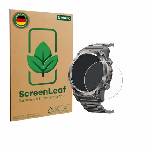 ScreenLeaf (2 Stück Schutzfolie für Naixues 55G 1.46" [nachhaltiger Displayschutz, Folie, transparent, kratzfest] von ScreenLeaf