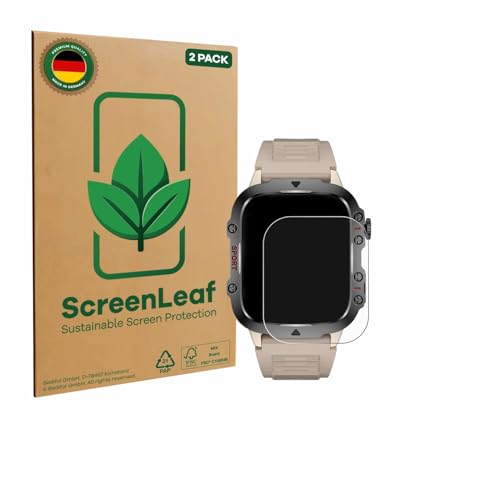 ScreenLeaf (2 Stück Schutzfolie für Sanorum QX11 GR 1.96" [nachhaltiger Displayschutz, Folie, transparent, kratzfest] von ScreenLeaf