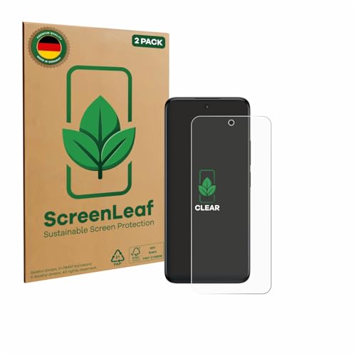 ScreenLeaf (2 Stück Schutzfolie für TCL 60R 5G [nachhaltiger Displayschutz, Folie, transparent, kratzfest] von ScreenLeaf