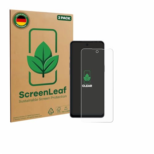 ScreenLeaf (2 Stück Schutzfolie für Ulefone Note 18 Pro [nachhaltiger Displayschutz, Folie, transparent, kratzfest] von ScreenLeaf