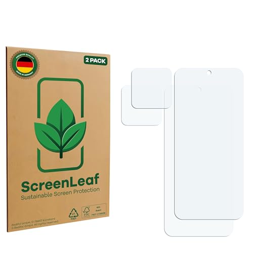 ScreenLeaf (2 Stück Schutzfolie für Xiaomi 15 (Display+Kamera) [nachhaltiger Displayschutz, Folie, transparent, kratzfest] von ScreenLeaf