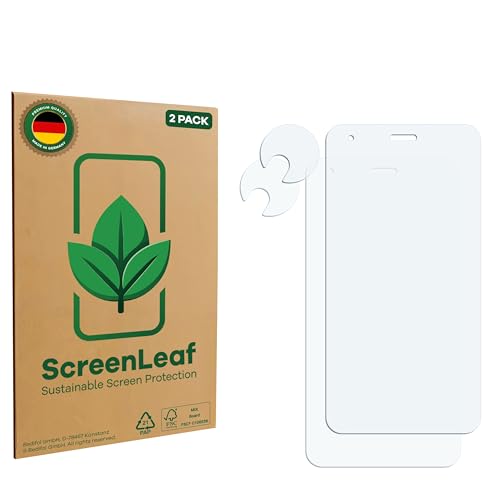 ScreenLeaf (2 Stück Schutzfolie für ZTE Blade A35 lite (Display+Kamera) [nachhaltiger Displayschutz, Folie, transparent, kratzfest] von ScreenLeaf
