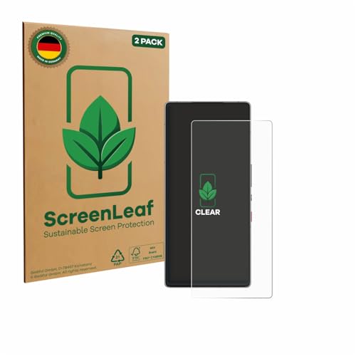 ScreenLeaf (2 Stück Schutzfolie für ZTE Nubia Red Magic 10 Air [nachhaltiger Displayschutz, Folie, transparent, kratzfest] von ScreenLeaf
