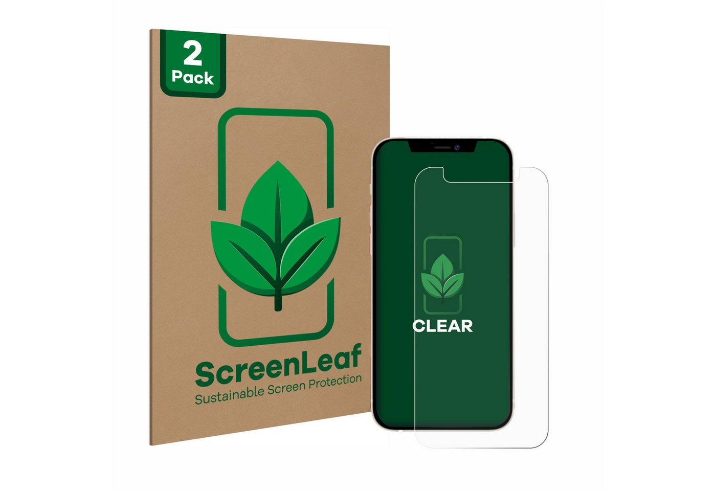 ScreenLeaf Displayschutzfolie Schutzfolie für Apple iPhone 12 mini, 2 Stück, nachhaltiger Displayschutz Schutz Folie Klar Transparent ScreenLeaf Displayschutzfolie Schutzfolie für Apple iPhone 12 mini, 2 Stück, nachhaltiger Displayschutz Schutz Folie Klar Transparent von ScreenLeaf
