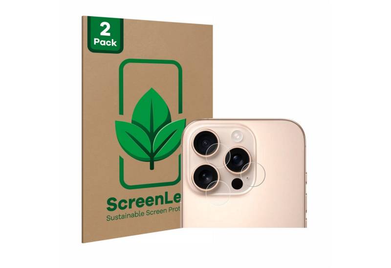 ScreenLeaf Displayschutzfolie Schutzfolie für Apple iPhone 16 Pro Max (NUR Kameraschutz), 2 Stück, nachhaltiger Displayschutz Schutz Folie Klar Transparent von ScreenLeaf