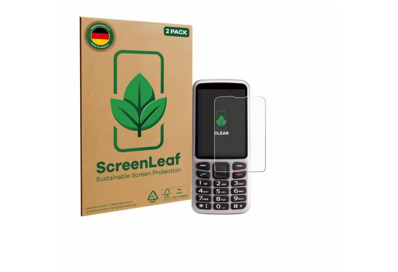 ScreenLeaf Displayschutzfolie Schutzfolie für BlindShell Classic LITE, 2 Stück, nachhaltiger Displayschutz Schutz Folie Klar Transparent von ScreenLeaf