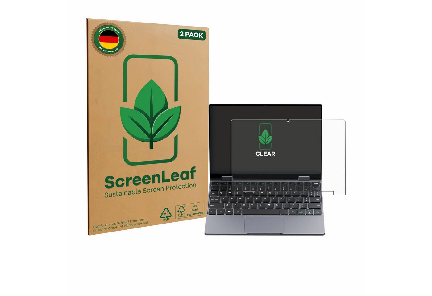 ScreenLeaf Displayschutzfolie Schutzfolie für Chuwi MiniBook X N150, 2 Stück, nachhaltiger Displayschutz Schutz Folie Klar Transparent ScreenLeaf Displayschutzfolie Schutzfolie für Chuwi MiniBook X N150, 2 Stück, nachhaltiger Displayschutz Schutz Folie Klar Transparent von ScreenLeaf