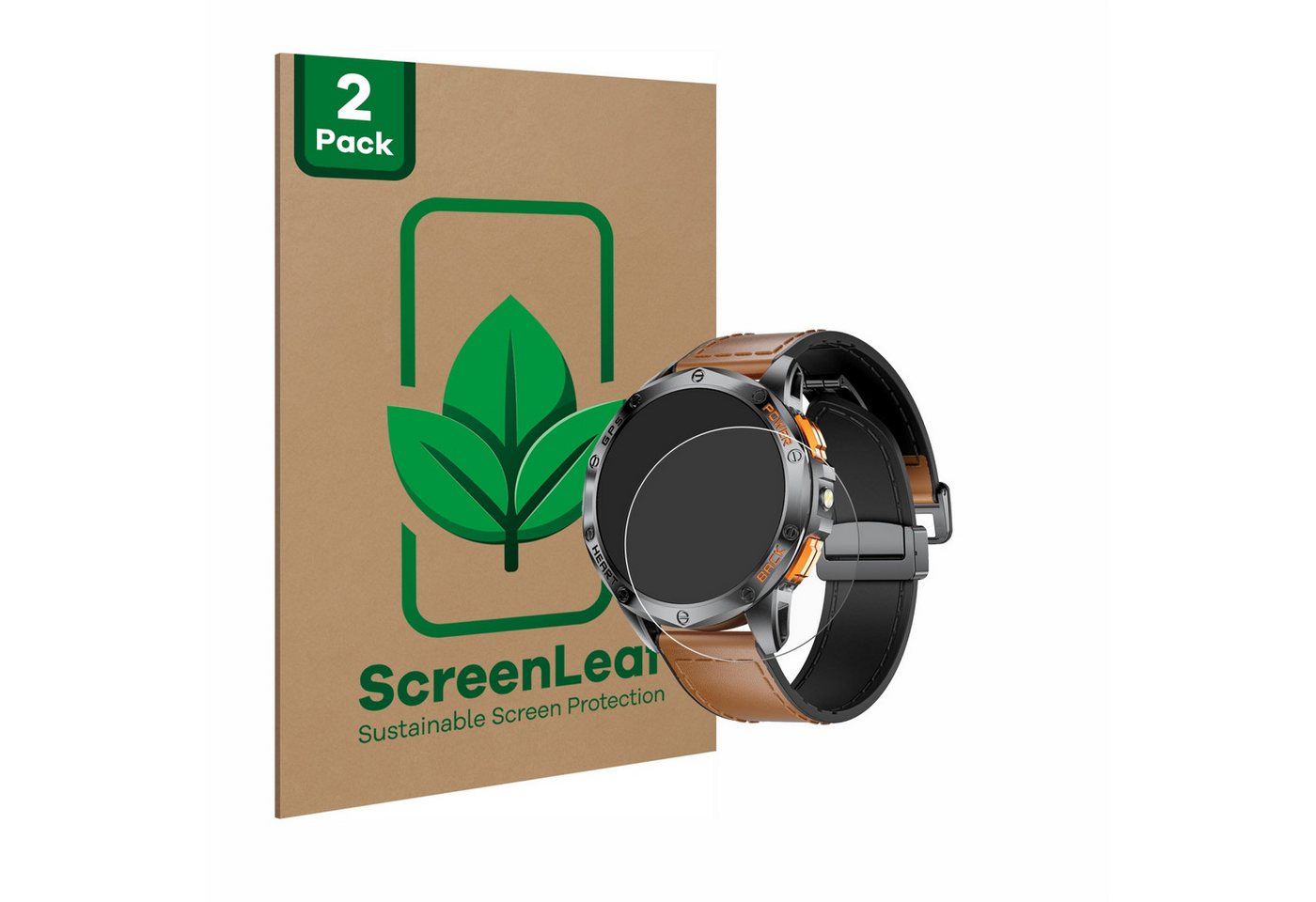 ScreenLeaf Displayschutzfolie Schutzfolie für Dremac DM1-F 1.43", 2 Stück, nachhaltiger Displayschutz Schutz Folie Klar Transparent ScreenLeaf Displayschutzfolie Schutzfolie für Dremac DM1-F 1.43", 2 Stück, nachhaltiger Displayschutz Schutz Folie Klar Transparent von ScreenLeaf