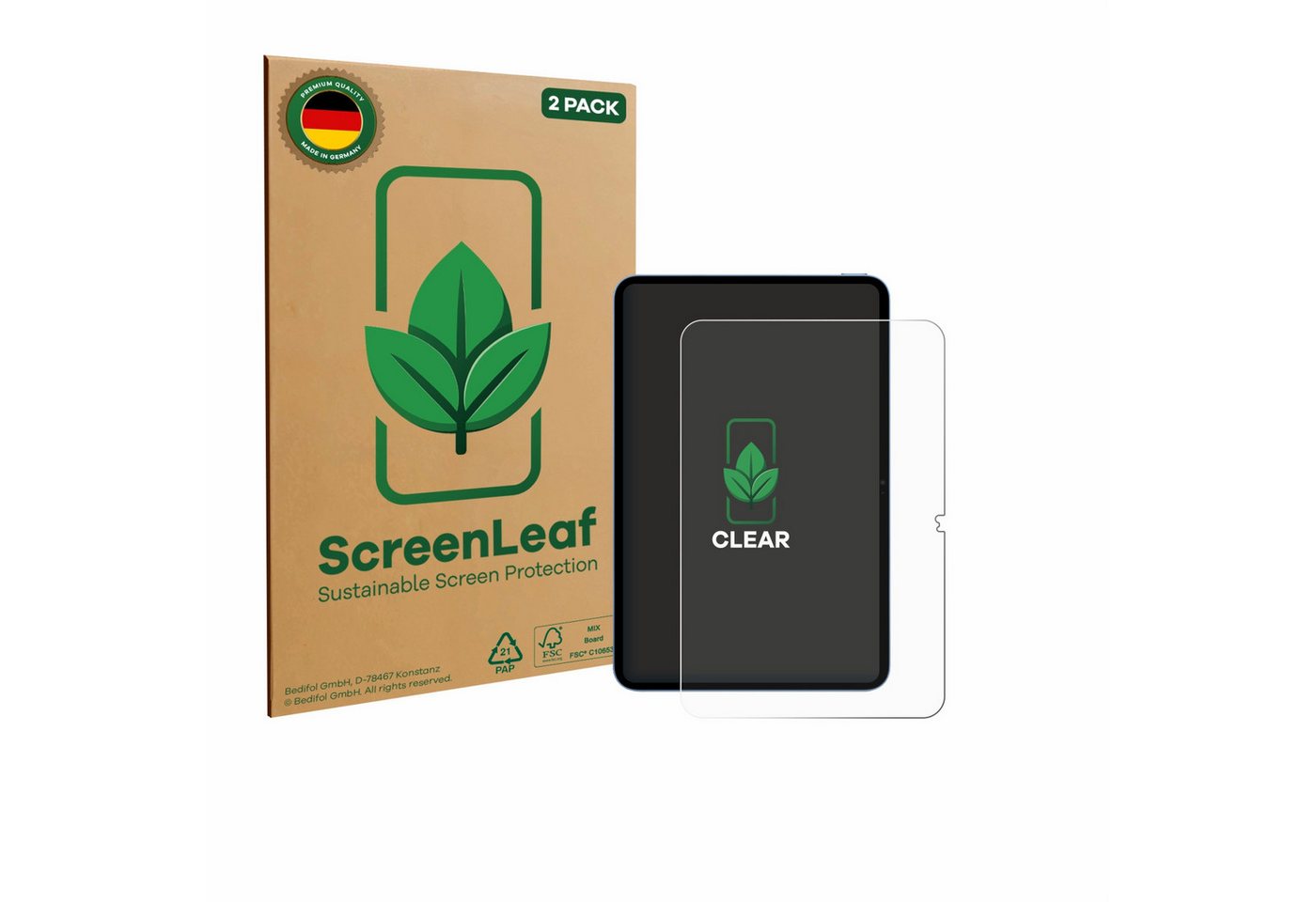 ScreenLeaf Displayschutzfolie Schutzfolie für G-Tab Pad 10 Pro, 2 Stück, nachhaltiger Displayschutz Schutz Folie Klar Transparent ScreenLeaf Displayschutzfolie Schutzfolie für G-Tab Pad 10 Pro, 2 Stück, nachhaltiger Displayschutz Schutz Folie Klar Transparent von ScreenLeaf