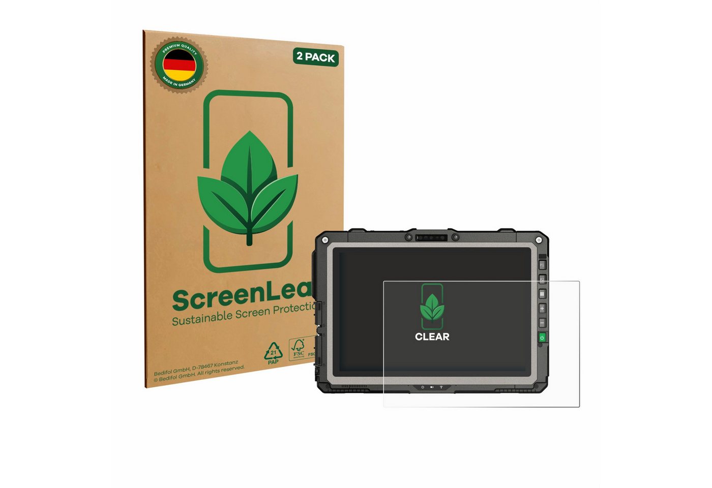 ScreenLeaf Displayschutzfolie Schutzfolie für Getac UX10 G3, 2 Stück, nachhaltiger Displayschutz Schutz Folie Klar Transparent ScreenLeaf Displayschutzfolie Schutzfolie für Getac UX10 G3, 2 Stück, nachhaltiger Displayschutz Schutz Folie Klar Transparent von ScreenLeaf