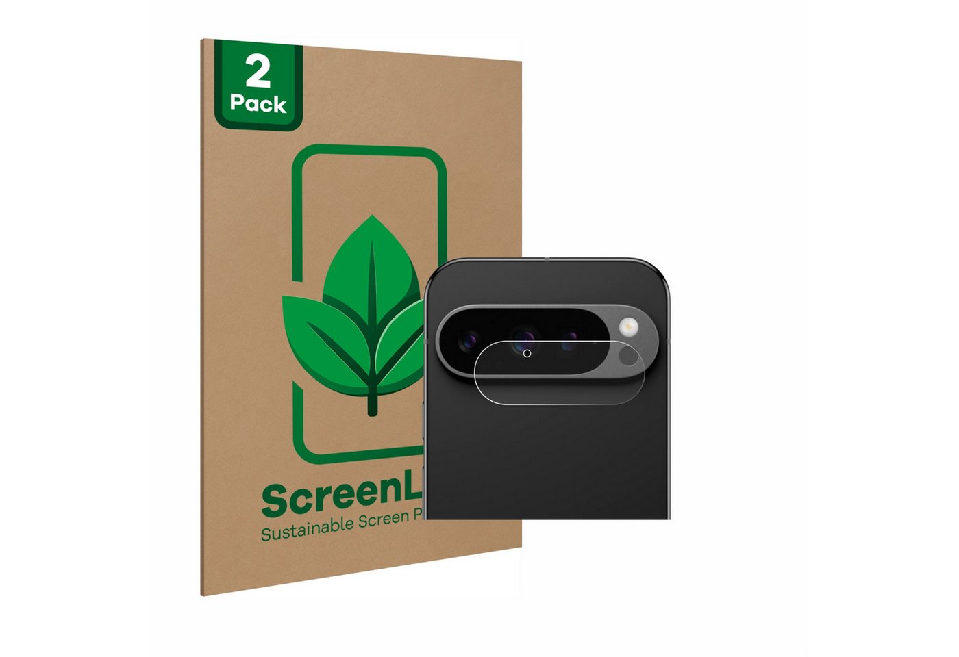 ScreenLeaf Displayschutzfolie Schutzfolie für Google Pixel 9 Pro (NUR Kameraschutz), 2 Stück, nachhaltiger Displayschutz Schutz Folie Klar Transparent von ScreenLeaf