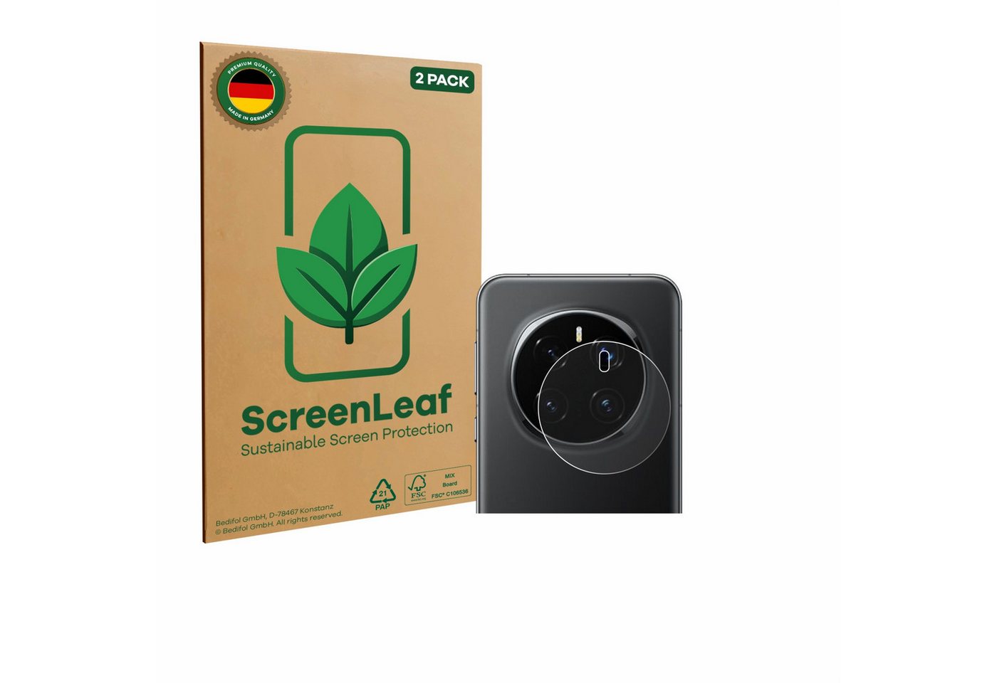 ScreenLeaf Displayschutzfolie Schutzfolie für Honor Magic 7 Pro (NUR Kameraschutz), 2 Stück, nachhaltiger Displayschutz Schutz Folie Klar Transparent von ScreenLeaf