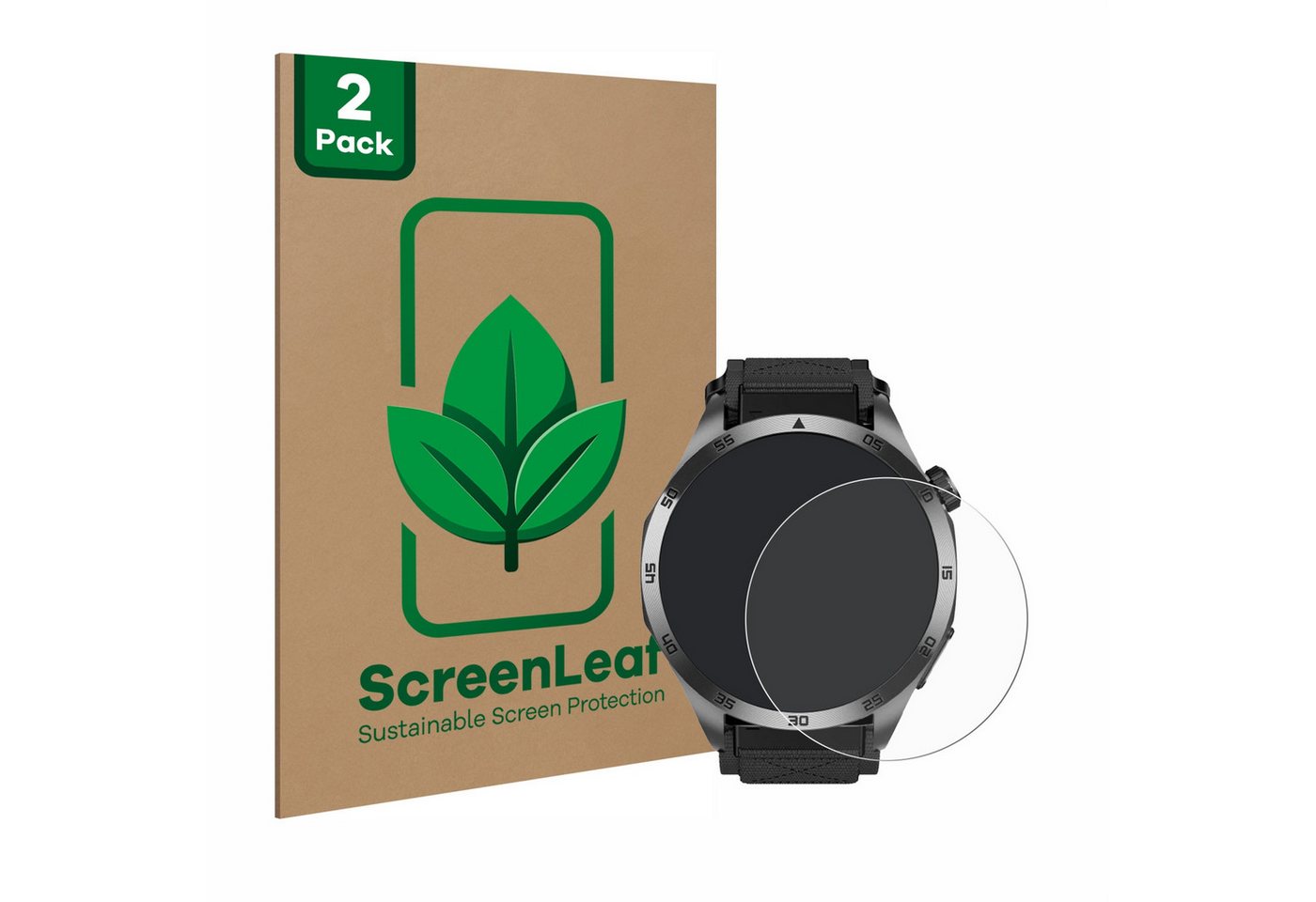 ScreenLeaf Displayschutzfolie Schutzfolie für Knauermann Pro 3 Fan Edition 2025 (rund), 2 Stück, nachhaltiger Displayschutz Schutz Folie Klar Transparent von ScreenLeaf