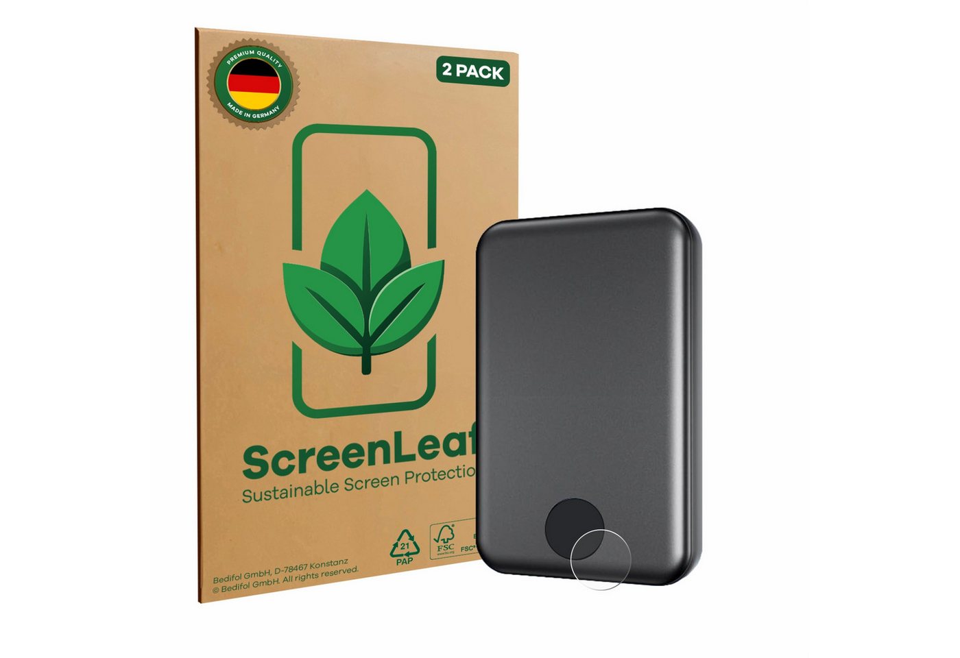 ScreenLeaf Displayschutzfolie Schutzfolie für LKOUY Mini PowerBank N2 Pro, 2 Stück, nachhaltiger Displayschutz Schutz Folie Klar Transparent ScreenLeaf Displayschutzfolie Schutzfolie für LKOUY Mini PowerBank N2 Pro, 2 Stück, nachhaltiger Displayschutz Schutz Folie Klar Transparent von ScreenLeaf
