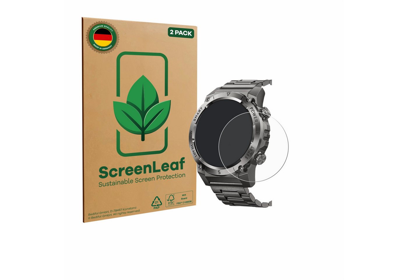 ScreenLeaf Displayschutzfolie Schutzfolie für Naixues 55G 1.46", 2 Stück, nachhaltiger Displayschutz Schutz Folie Klar Transparent ScreenLeaf Displayschutzfolie Schutzfolie für Naixues 55G 1.46", 2 Stück, nachhaltiger Displayschutz Schutz Folie Klar Transparent von ScreenLeaf