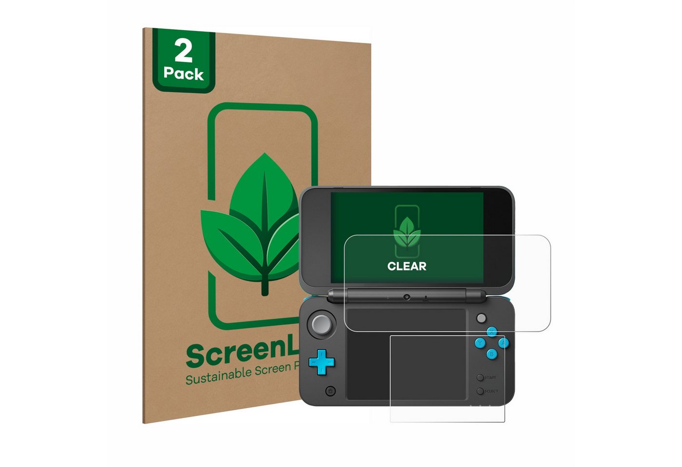 ScreenLeaf Displayschutzfolie Schutzfolie für New Nintendo 2DS XL, 2 Stück, nachhaltiger Displayschutz Schutz Folie Klar Transparent ScreenLeaf Displayschutzfolie Schutzfolie für New Nintendo 2DS XL, 2 Stück, nachhaltiger Displayschutz Schutz Folie Klar Transparent von ScreenLeaf