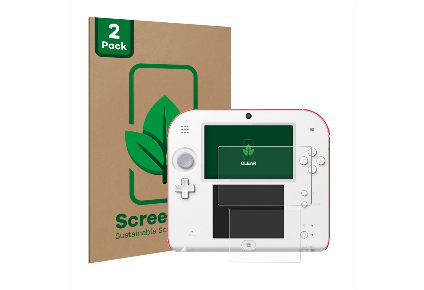 ScreenLeaf Displayschutzfolie Schutzfolie für Nintendo 2DS, 2 Stück, nachhaltiger Displayschutz Schutz Folie Klar Transparent ScreenLeaf Displayschutzfolie Schutzfolie für Nintendo 2DS, 2 Stück, nachhaltiger Displayschutz Schutz Folie Klar Transparent von ScreenLeaf